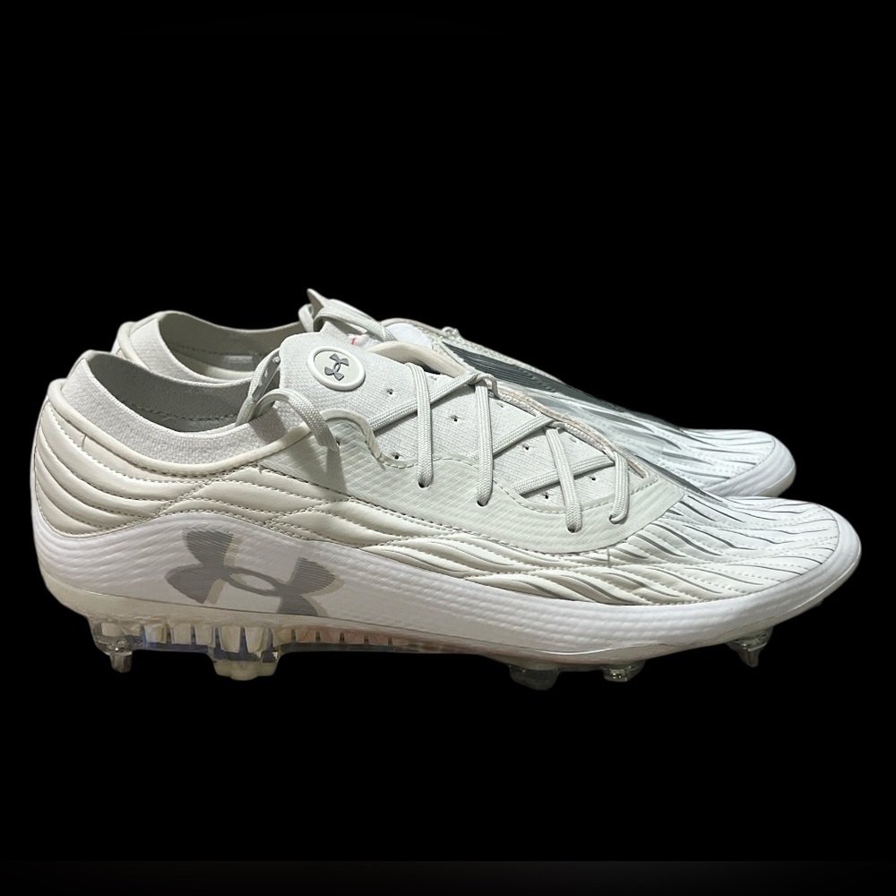 Sz 12 -Under Armour Magnetico Elite 4 White Hybrid Soccer Cleats Men 3027701-100